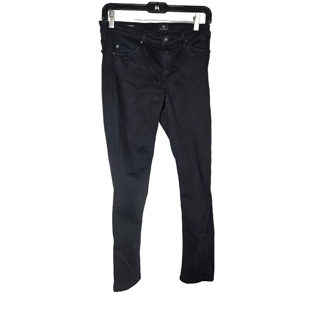 AG The Stilt Jeans 26R Black Mid Rise Cigarette Skinny USA Made